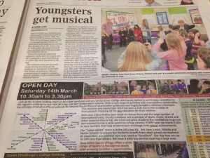 Park Grove was in the Press again today. The Enrichment day yesterday was wonderful with so much happening based upon the 'Ten Pieces'. We are so lucky that the school embraces creativity in so many different ways.